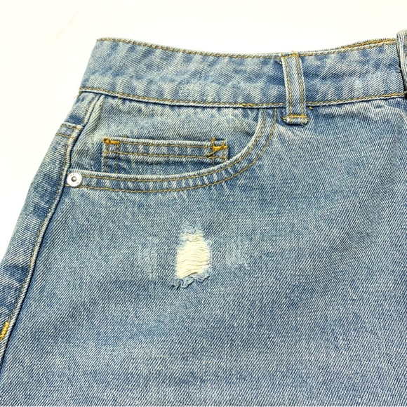 Noisy May Light Blue Jean Mini Skirt Size Small - Picture 9 of 12